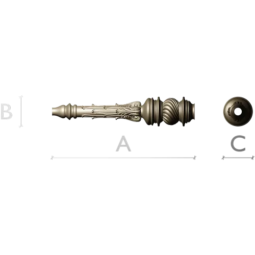 Ornate Twisted Orb Baluster STL for CNC