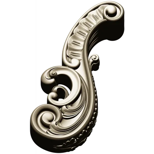 Baroque Acanthus Scroll STL 3D Model for CNC
