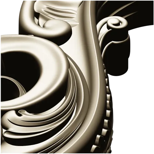Baroque Acanthus Scroll STL 3D Model for CNC