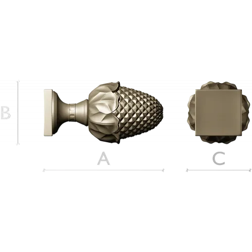 Acorn Petal Finial STL Model