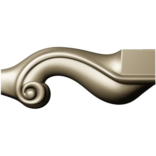 Ornate S-Scroll Baluster STL 3D Model for CNC Milling