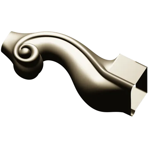 Ornate S-Scroll Baluster STL 3D Model for CNC Milling