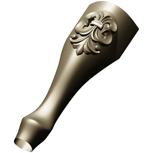 Fleuron Baluster - detailed STL 3D model for CNC milling