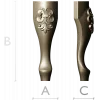 Fleuron Baluster - detailed STL 3D model for CNC milling