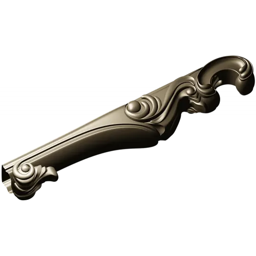 Rococo Acanthus Arm STL for CNC Router