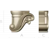 Regal Scroll Corbel - STL 3D model for CNC carving