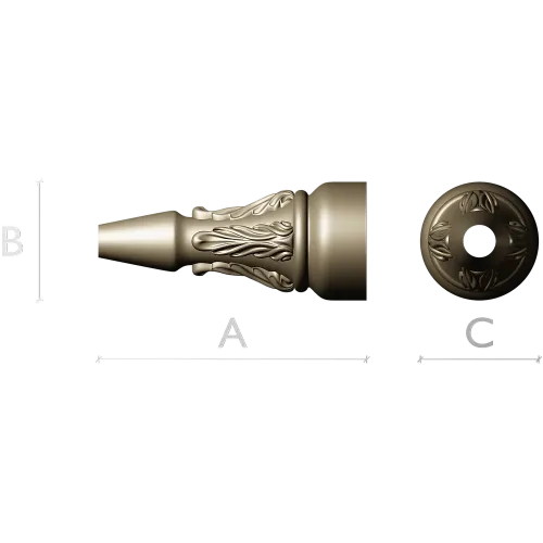 Florentine Acanthus Finial - ornamental baluster STL 3D model for CNC