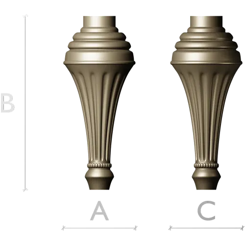 Classic Fluted Baluster STL - CNC Ready 3D Model