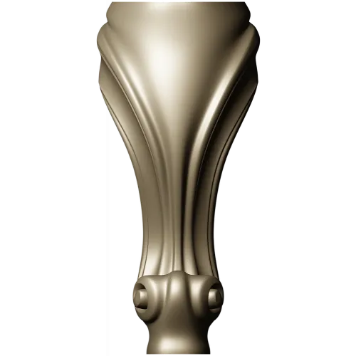 Ornate Shell & Scroll Furniture Leg - STL 3D Model for CNC