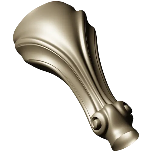 Ornate Shell & Scroll Furniture Leg - STL 3D Model for CNC