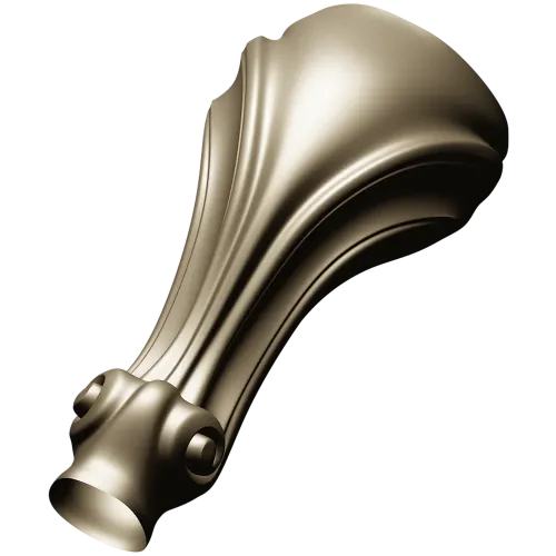 Ornate Shell & Scroll Furniture Leg - STL 3D Model for CNC