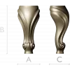 Ornate Shell & Scroll Furniture Leg - STL 3D Model for CNC