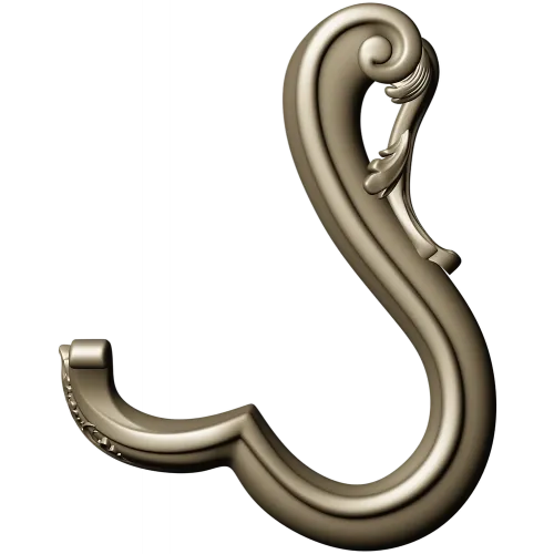 Acanthus S-Scroll - detailed STL 3D model for CNC decorative bracket