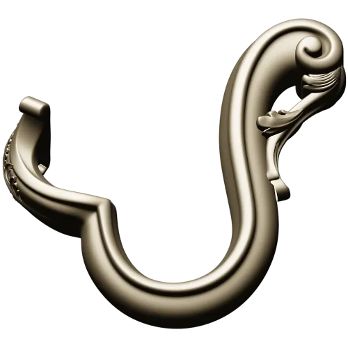 Acanthus S-Scroll - detailed STL 3D model for CNC decorative bracket