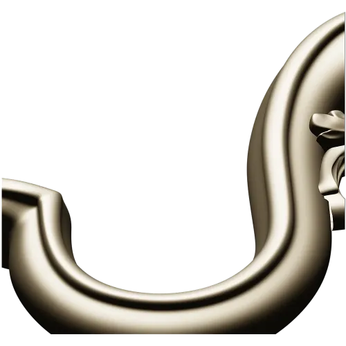 Acanthus S-Scroll - detailed STL 3D model for CNC decorative bracket