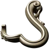 Acanthus S-Scroll - detailed STL 3D model for CNC decorative bracket