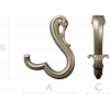Acanthus S-Scroll - detailed STL 3D model for CNC decorative bracket