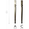 Tapered Fluted Baluster - STL 3D Model for CNC