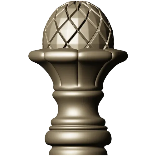 Pinecone Fleur Finial - STL 3D model for CNC carving