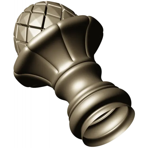 Pinecone Fleur Finial - STL 3D model for CNC carving