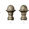 Pinecone Fleur Finial - STL 3D model for CNC carving
