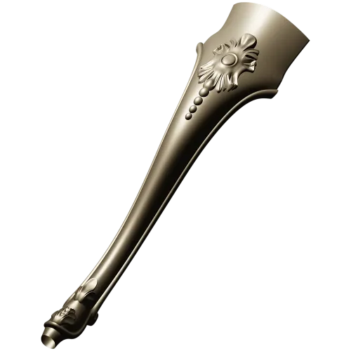 Elegant cabriole furniture leg - STL 3D model for CNC carving