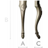 Elegant cabriole furniture leg - STL 3D model for CNC carving