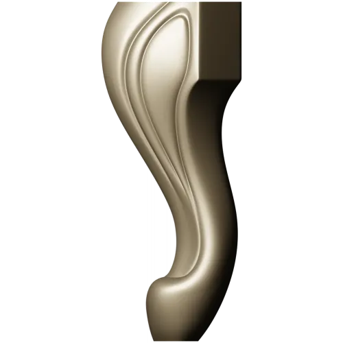 Sculpted Cabriole Furniture Leg STL