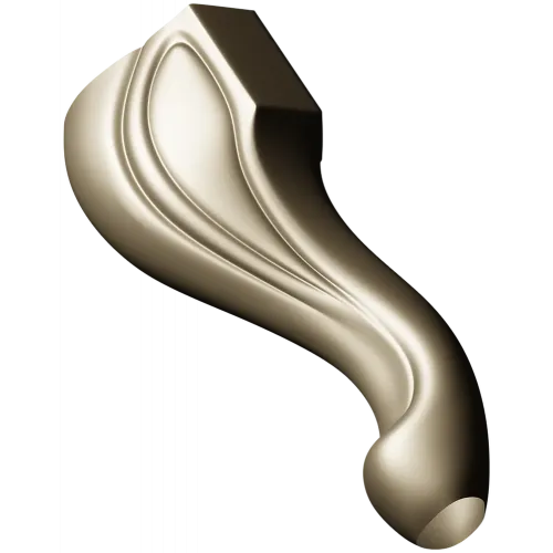 Sculpted Cabriole Furniture Leg STL