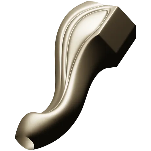Sculpted Cabriole Furniture Leg STL