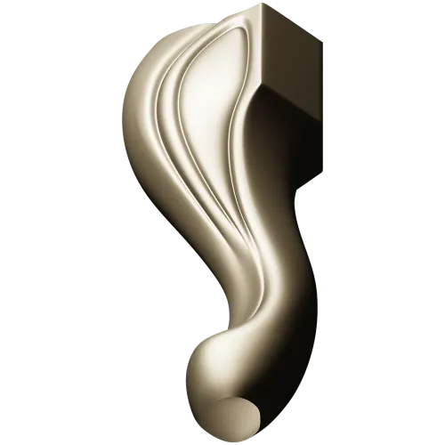 Sculpted Cabriole Furniture Leg STL