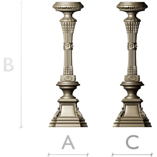 Классическая балясина STL для ЧПУ - детализированная 3D модель