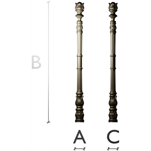 Regal Acanthus Baluster STL 3D model for CNC milling