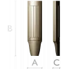 Fluted baluster STL 3D model for CNC milling