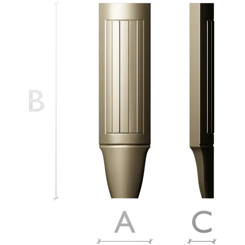 Fluted baluster STL 3D model for CNC milling