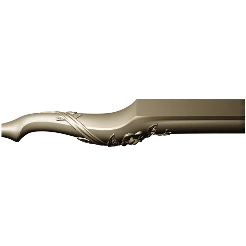 Floral Serpentine Baluster - STL 3D model for CNC wood carving