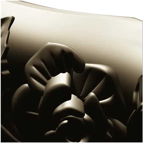 Floral Serpentine Baluster - STL 3D model for CNC wood carving