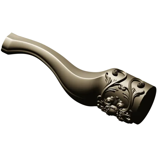Rococo Curved Leg 3D STL model for CNC milling