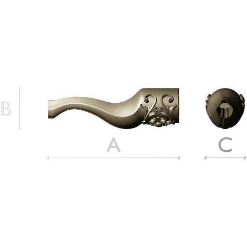 Rococo Curved Leg 3D STL model for CNC milling