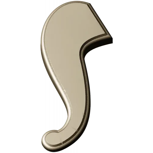S-shaped Decorative Applique STL for CNC