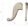 S-shaped Decorative Applique STL for CNC