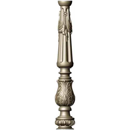 Ornate Acanthus Baluster STL for CNC