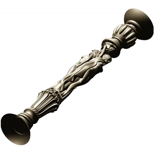 Caryatid baluster STL model for CNC router - high-relief spindle