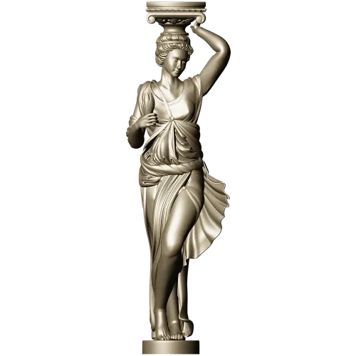Кариатида-балясина в классическом стиле - 3D модель STL для ЧПУ