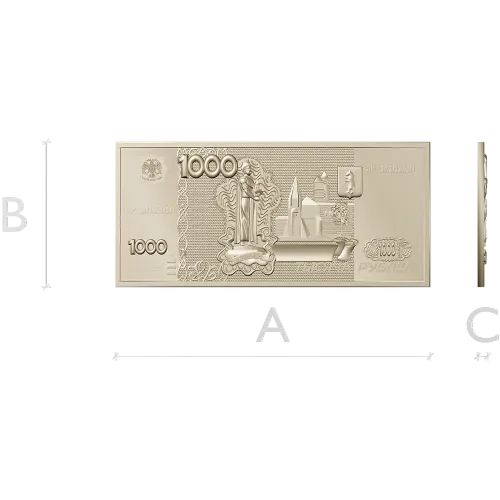 High-relief Banknote Plaque STL for CNC