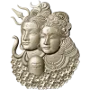 Shiva and Parvati Devotional Panel - 3D STL model for CNC
