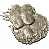 Shiva and Parvati Devotional Panel - 3D STL model for CNC