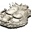 Shiva and Parvati Devotional Panel - 3D STL model for CNC