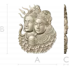 Shiva and Parvati Devotional Panel - 3D STL model for CNC