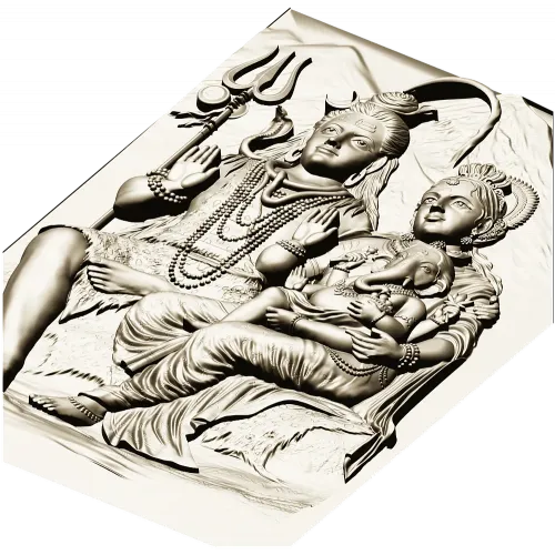 3D модель STL "Семья Шивы" - рельеф для ЧПУ